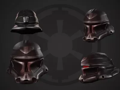 Custom Death Trooper helmet 3D model