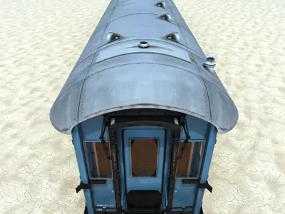 Old Passenger Train 3 3D model