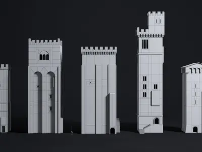 Medieval Building Pack Vol 03 Low-poly 3D model
