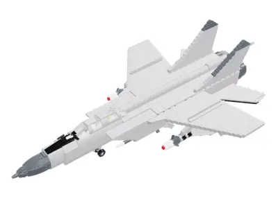 MocBricks3D - Lego MIG-31 Foxhound Jet Fighter Aircraft 3D print model