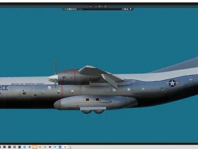 C-133 transport Free 3D model