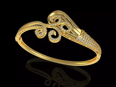 Art Deco Bracelet 07 3D print model