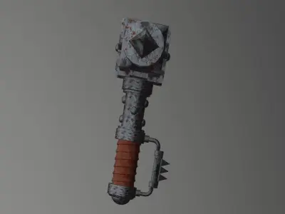 Hammer Lowpoly 3D model with PBR Low-poly 3D model