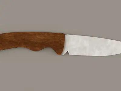 combat knife Maya 2022 3ds Max 2022 and Autodesk FBX game ready  Free low-poly 3D model