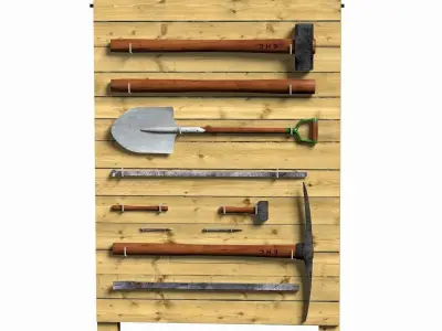 Toolholder - Tool Stand Low-poly 3D model