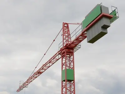 Hammerhead Tower Crane 2 - Construction Crane 3D model