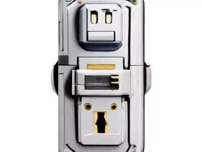 SciFi Secure Storage Container Low-poly 3D model