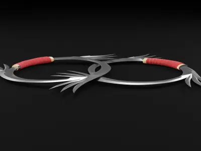 Double chakrams 3Dmodel 3D model