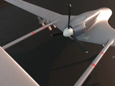 BayraktarTB2 unmanned aerial vehicle Low-poly 3D model