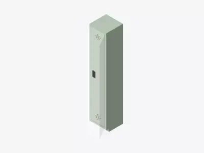 Locker - Plastic - Locka - Classic Extra - Single Tier Low-poly 3D model