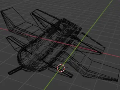 fantasy air ship 3d model Free low-poly 3D model