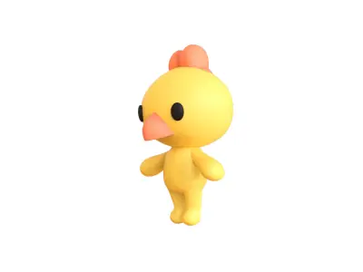 Little animal cute - Chicken cute - Character004 Low-poly 3D model