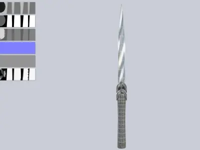 Alien tech weapon Low-poly 3D model