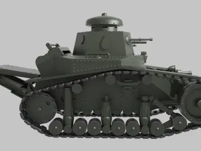 Tank T-18 Low-poly 3D model