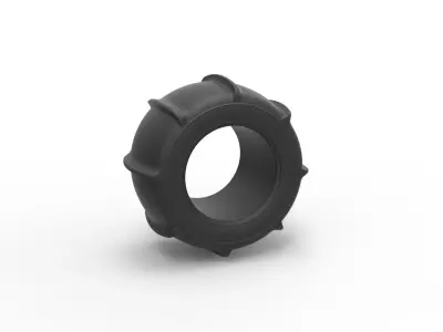 Dune buggy rear tire 7 Scale 1 to 25 3D print model