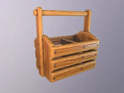 Stylized toolbox Free low-poly 3D model