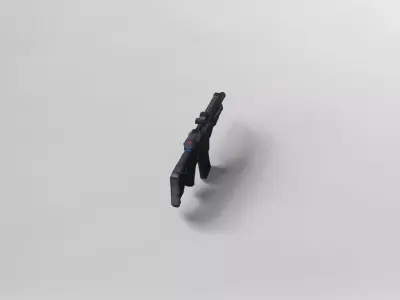 Futuristic Tactical Assault Rifle 3D Model 3D model purchase