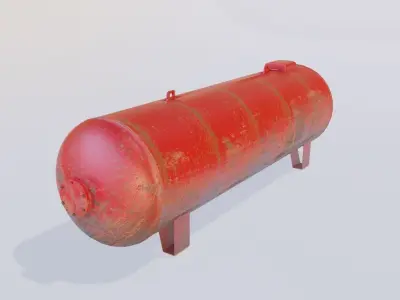 big cylinder tank 3D model