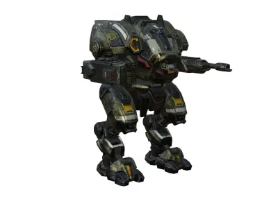 sci fi robot Low-poly 3D model