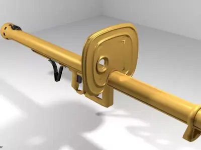 Rocket Launcher - Shoulder-fired - Raketenpanzerbuchse with Shie 3D model