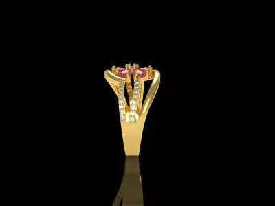 Preety Daimond Flower Ring 3D print model