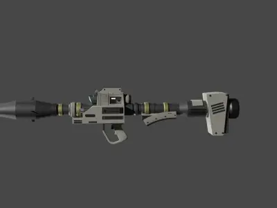 Low-Poly Rocket Launcher Low-poly 3D model