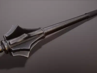 14th Century Mace Low-poly 3D model