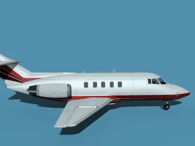 British Aerospace 125 Dominie V07 3D model purchase