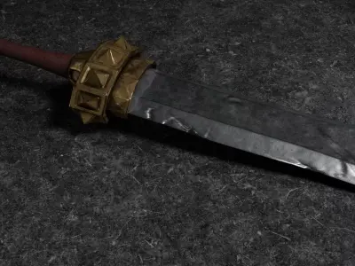Orc Sword Free low-poly 3D model purchase