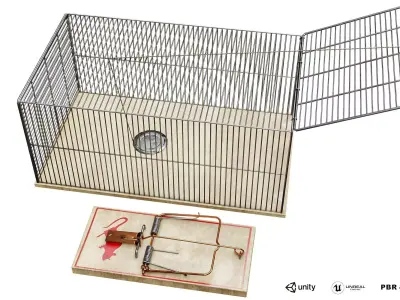 Rat Trap Pack Low-poly 3D model