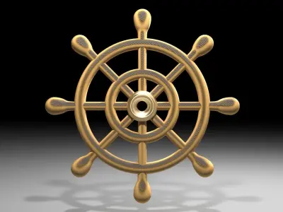Ship Wheel 2 3D model