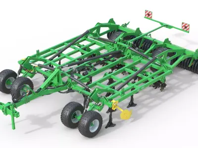 Kerner X460 Mounted Star Wheel Cultivator Low-poly 3D model