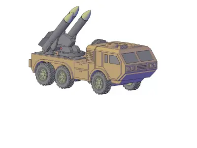 MISSILE TRUCK 3D print model