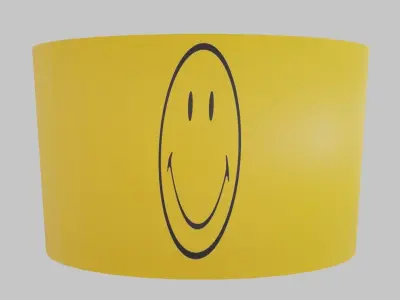 3d Low Poly Yellow Smiley Face Glass Pencil Case Free low-poly 3D model