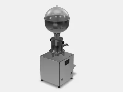 Stainless Steel Oil Press Machine Realistic Industrial Model Low-poly 3D model