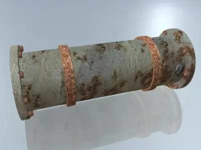 Rusted Pipe 002 3D model
