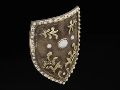 Ancient War Shield Low-poly 3D model purchase