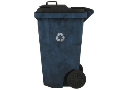 Garbage Container 1 Textured Old 3D model