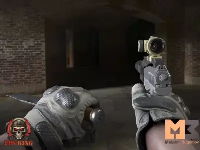 FPS Animations Pistol And Knife Low-poly 3D model