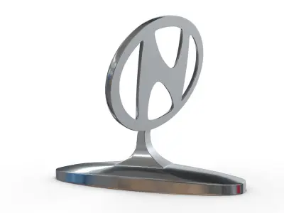 hyundai logo 3D model by 3dlogoman