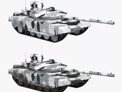 T-90 MS Winter Collection 3D Model Pack