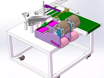 SCARA Robot Labeling Machine 3D model