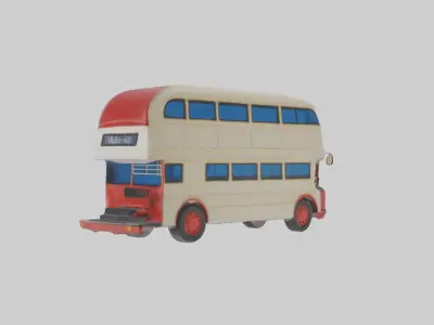 Double Decker Bus Mod 1 Low-poly 3D model by your3dworld