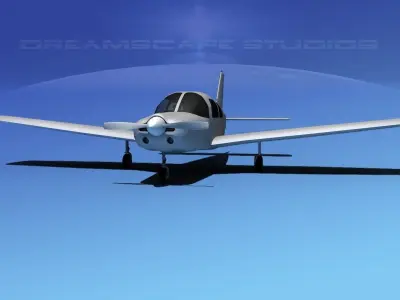 Piper Warrior II Bare Metal 3D model