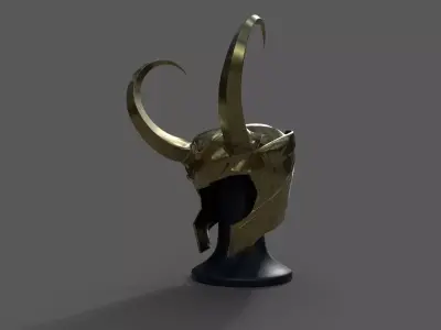 Loki Helmet Low-poly 3D model