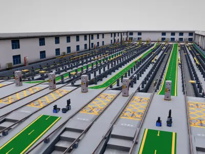 Section of Subway Station Low-poly 3D model purchase