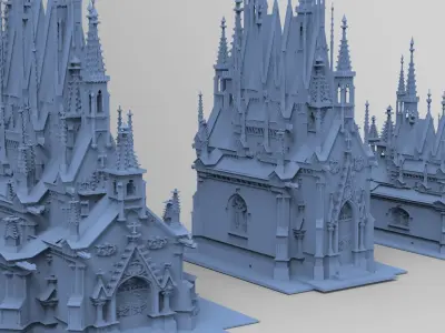 Halloween Mausoleum 3 designs 3D model