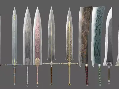 weapon sword Low-poly 3D model buy