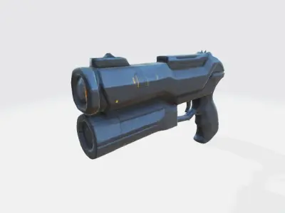 lowpoly scifi gun Low-poly 3D model purchase