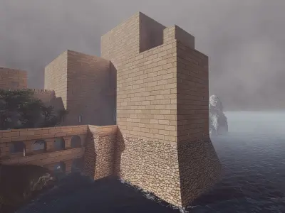 Medieval Castle 3D model 4